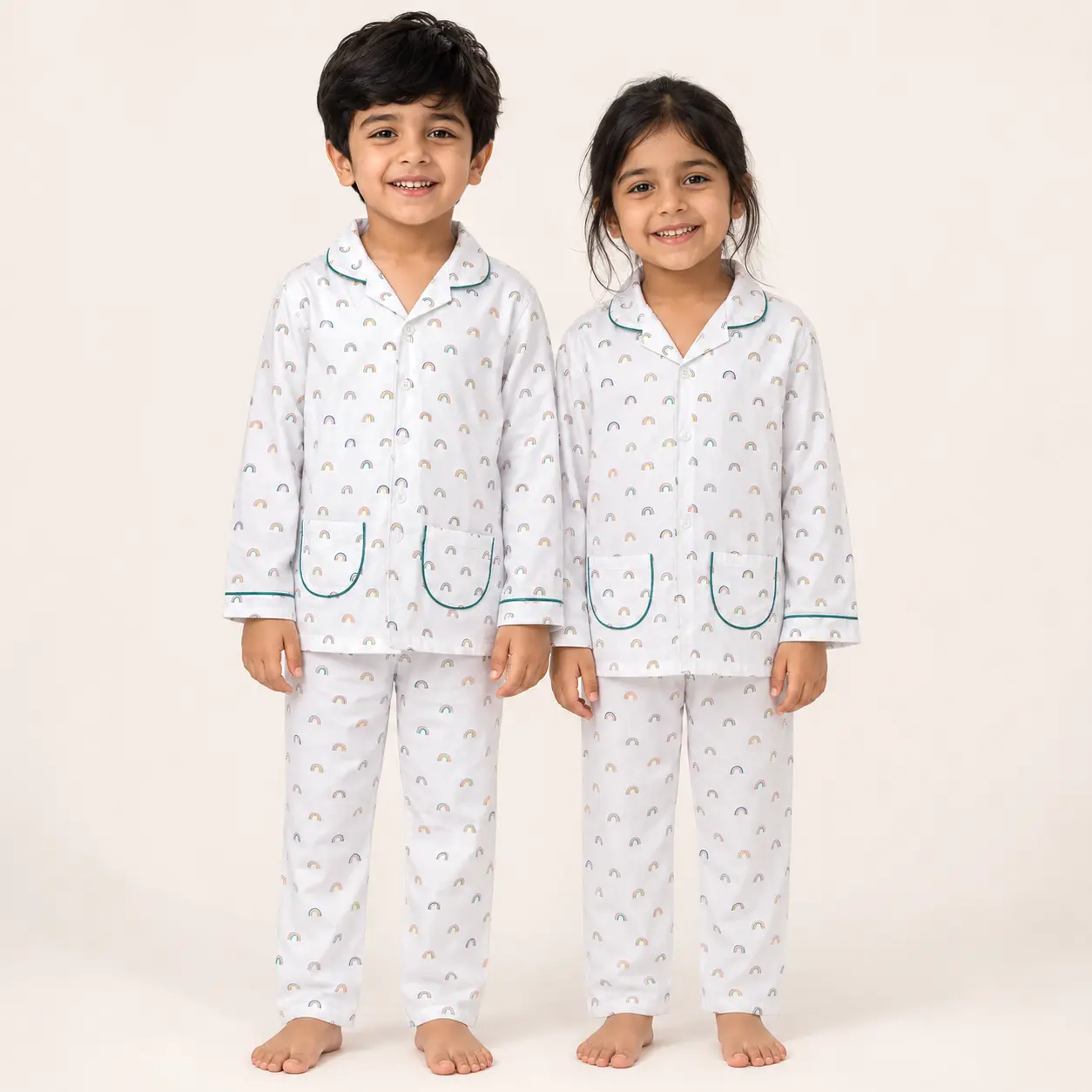 Kids Rainbow Print Night Suit – Zyluna Kids rainbow print night suit in Pakistan – Zyluna
