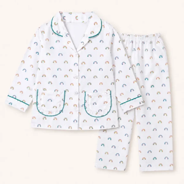 Kids rainbow print night suit in Pakistan