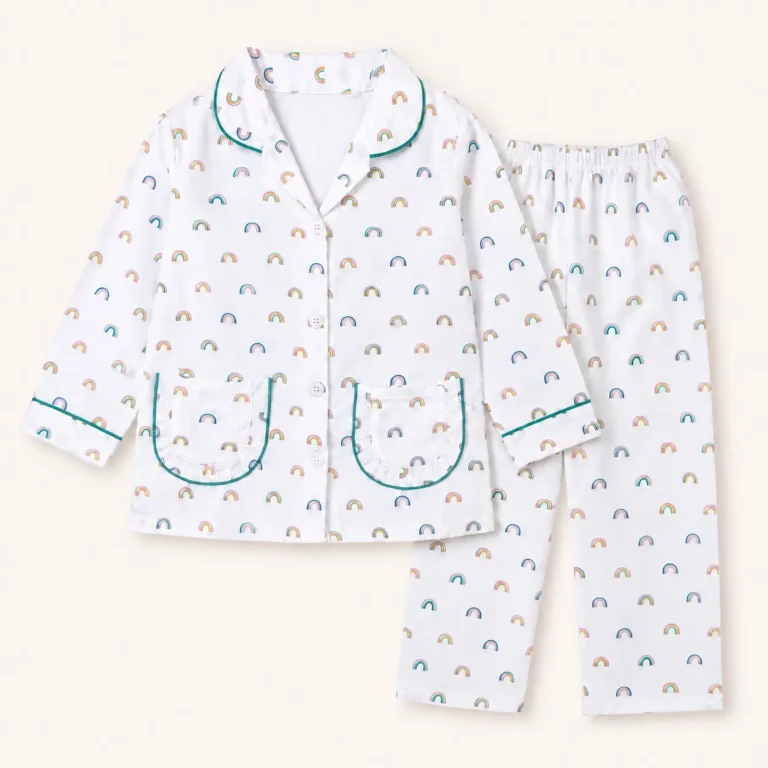 Kids rainbow print night suit in Pakistan