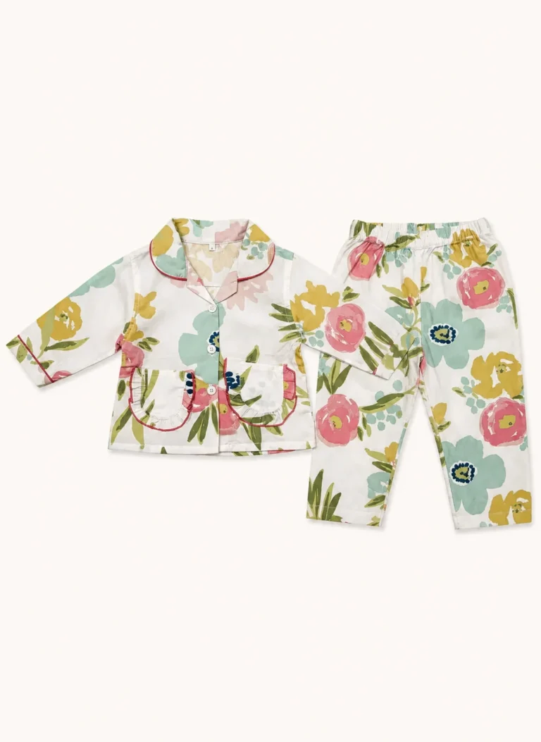 Girls floral printed night suit in Pakistan – Zyluna
